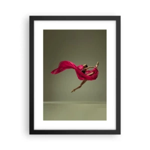 Poster in einem schwarzem Rahmen - Tanzende Flamme - 30x40 cm