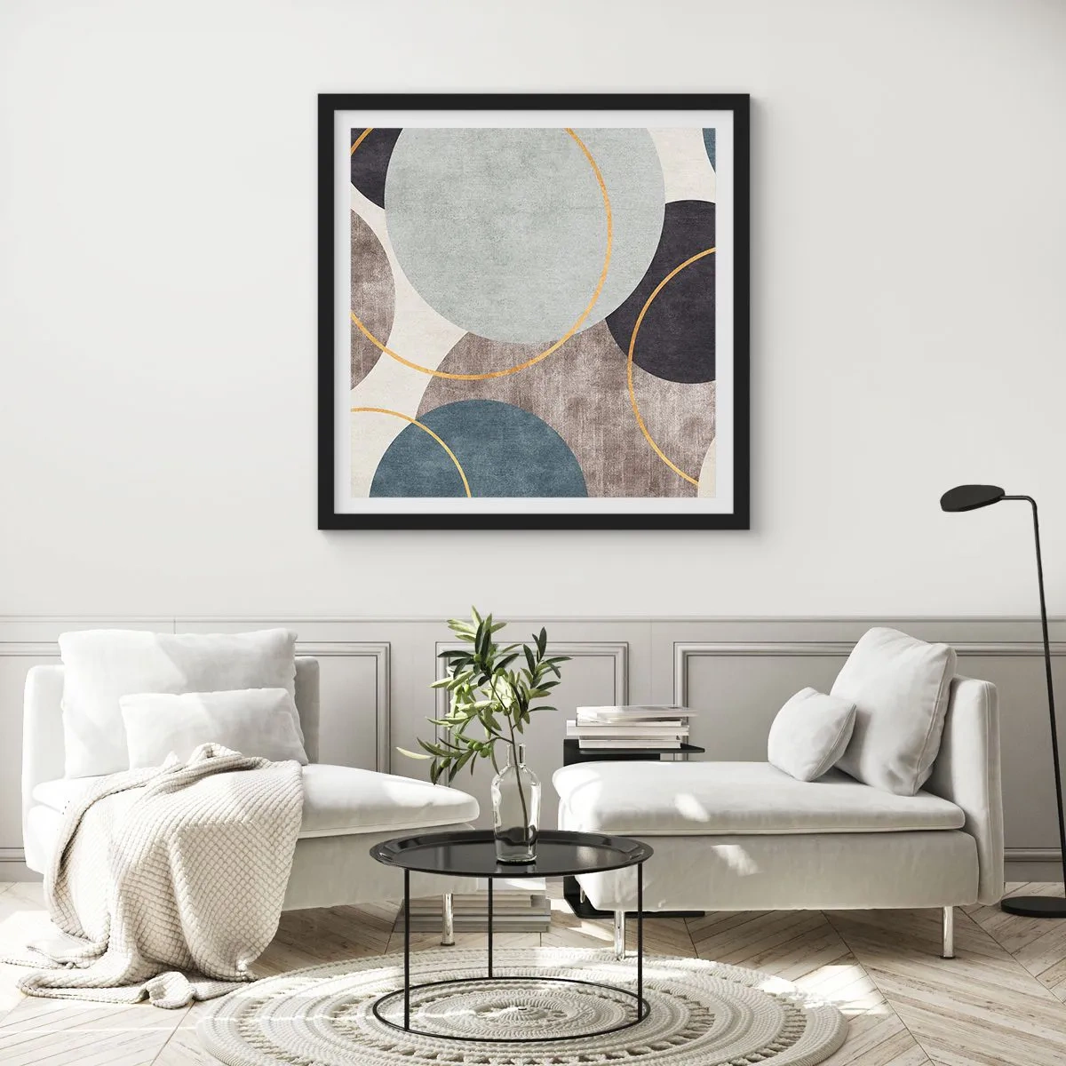 Poster in einem schwarzem Rahmen - Rad für Rad - 50x50 cm