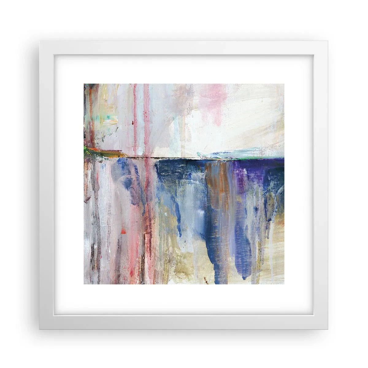 Poster in einem weißen Rahmen - Bunte Eindrücke und Assoziationen - 30x30 cm