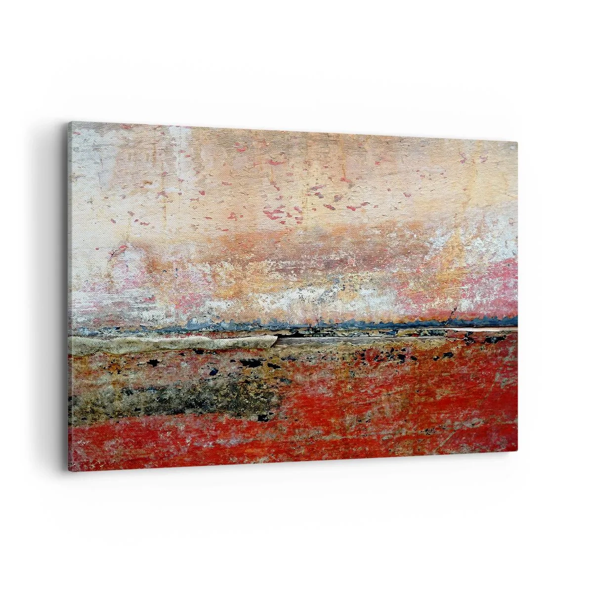 Bild auf Leinwand - Leinwandbild - Eine abstrakte Komposition, inspiriert vom Meer und der Natur. - 100x70cm - Vielleicht liegt es am Meer - Moderne Wanddekoration für Wohnzimmer und Schlafzimmer ARTTOR