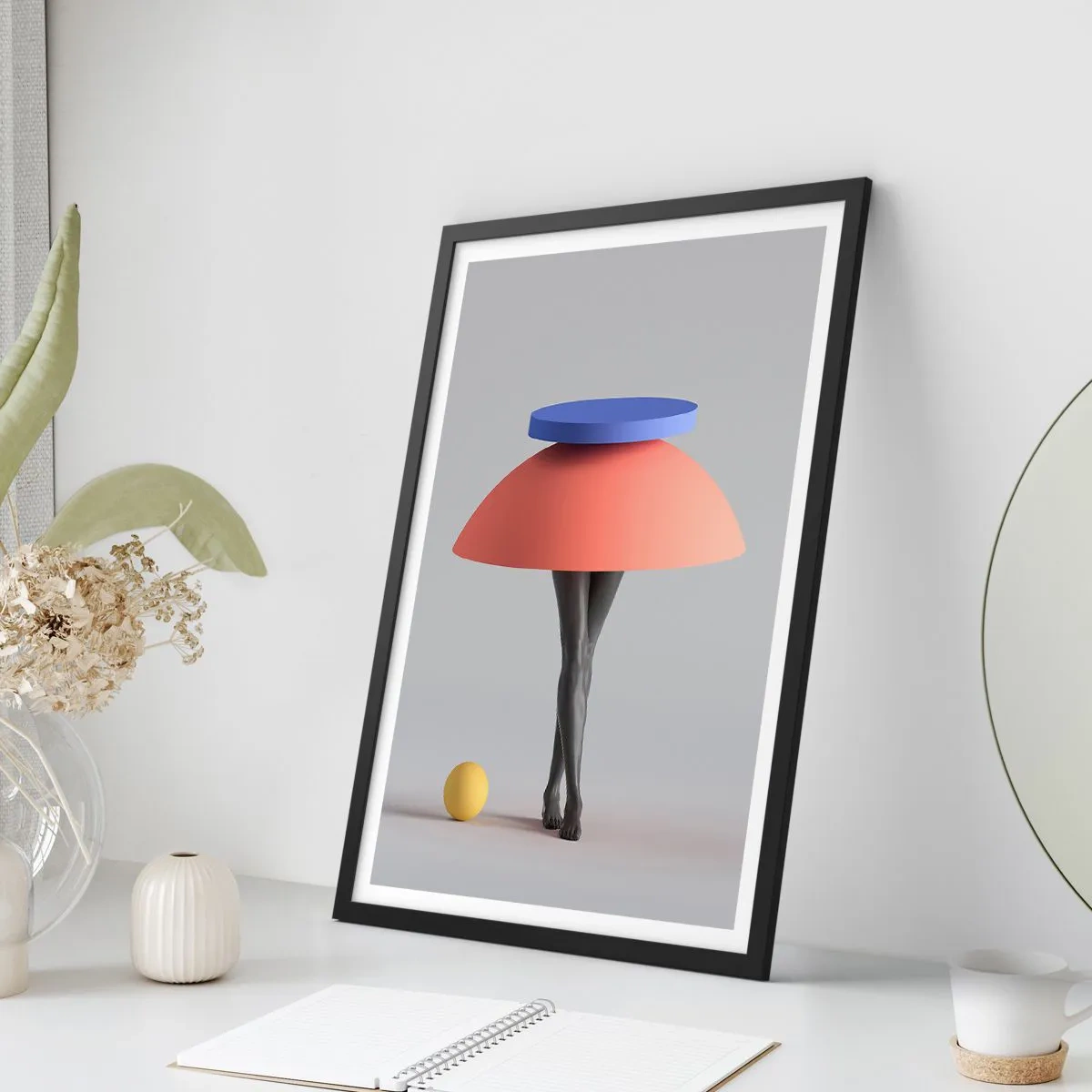 Poster in einem schwarzem Rahmen - Surrealistische Komposition - 40x50 cm