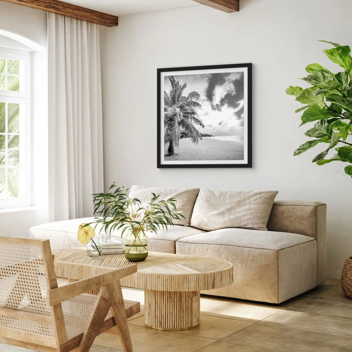 Poster in einem schwarzem Rahmen - Wenn du dich nach Einsamkeit sehnst ... - 40x40 cm