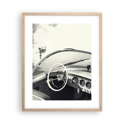 Poster in einem Rahmen aus heller Eiche - Wetter für die Reichen - 40x50 cm