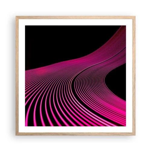 Poster in einem Rahmen aus heller Eiche - Allee des Lichts - 60x60 cm