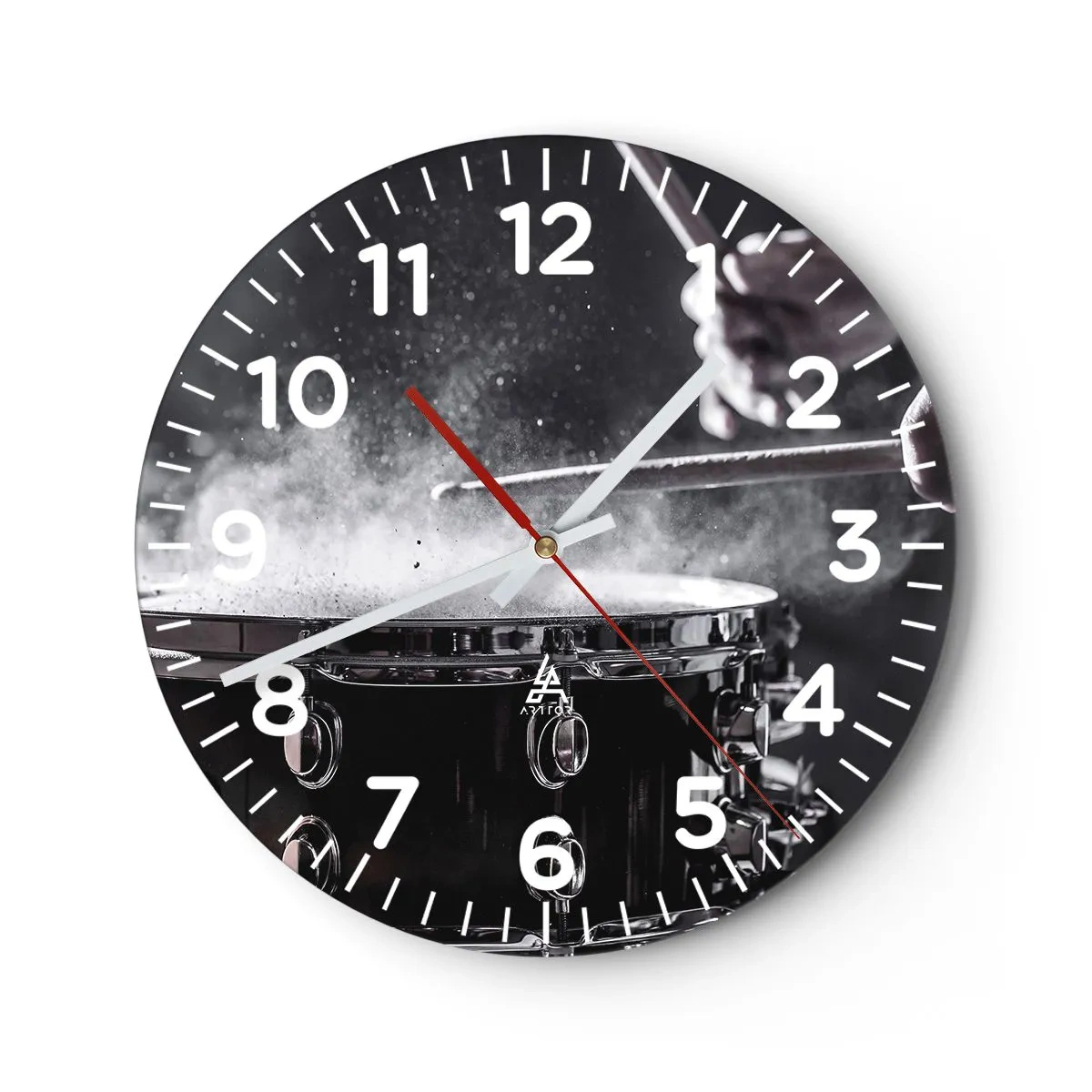 Wanduhr - Glasuhr - Der Puls der Musik - 30x30 cm