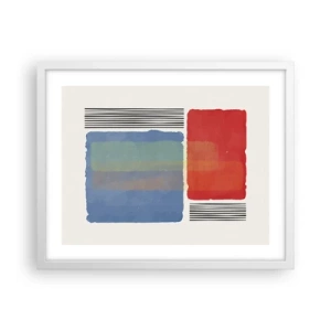 Poster in einem weißen Rahmen - Der Geist und der Buchstabe der Geometrie - 50x40 cm