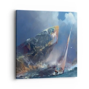 Bild auf Leinwand - Leinwandbild - Wer den Mut hat, gewinnt - 40x40 cm