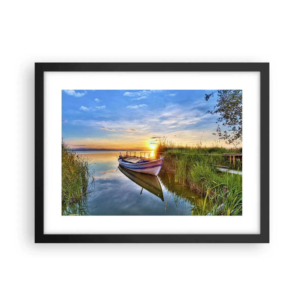 Poster in einem schwarzem Rahmen - Bucht erfüllter Träume - 40x30 cm