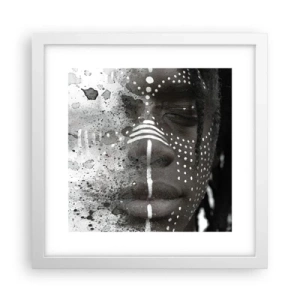 Poster in einem weißen Rahmen - Entdecke den Urgeist - 30x30 cm