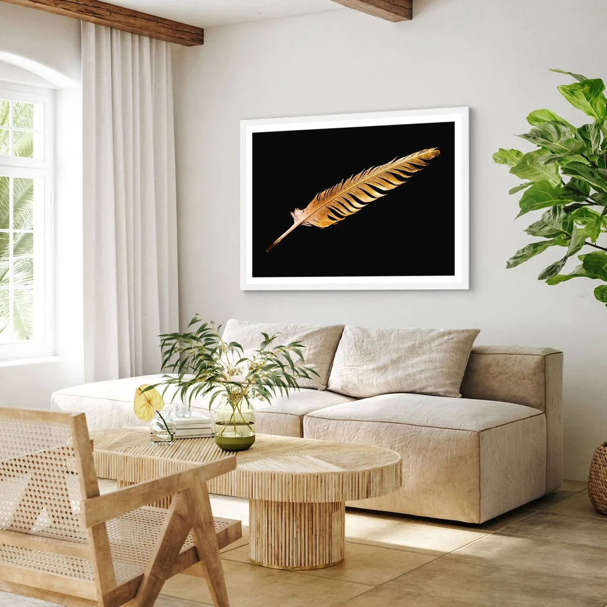 Poster in einem weißen Rahmen - Er hat ein ungewöhnliches Schreibtalent ... - 50x40 cm