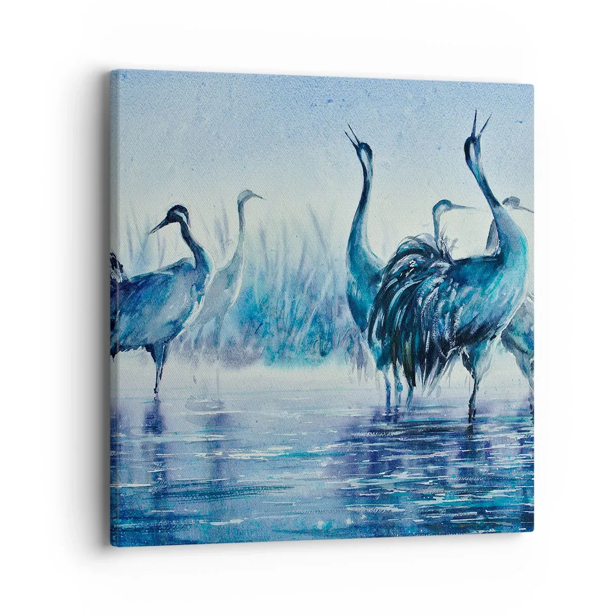 Bild auf Leinwand - Leinwandbild - Morgentliches Treffen - 40x40 cm