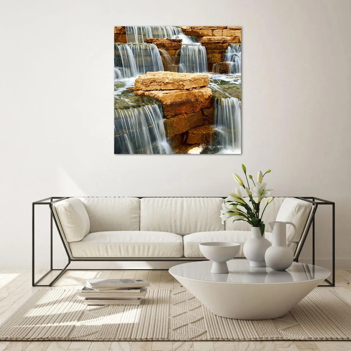 Glasbild - Bild auf glas - Treppe zum Himmel - 40x40 cm