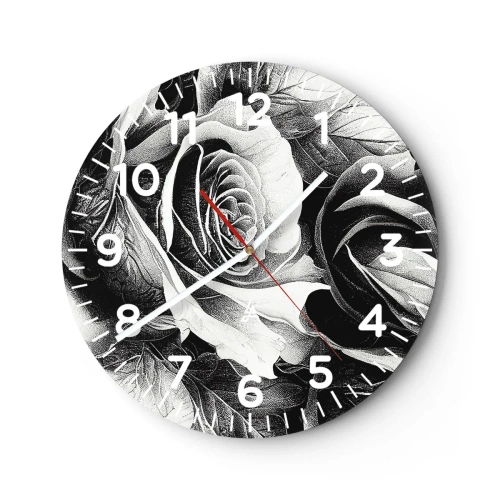 Wanduhr - Glasuhr - Immer Königin - 30x30 cm
