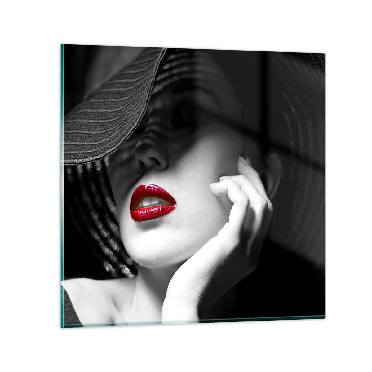 Glasbild - Bild auf glas - Eine Studie in Scharlachrot - 50x50 cm