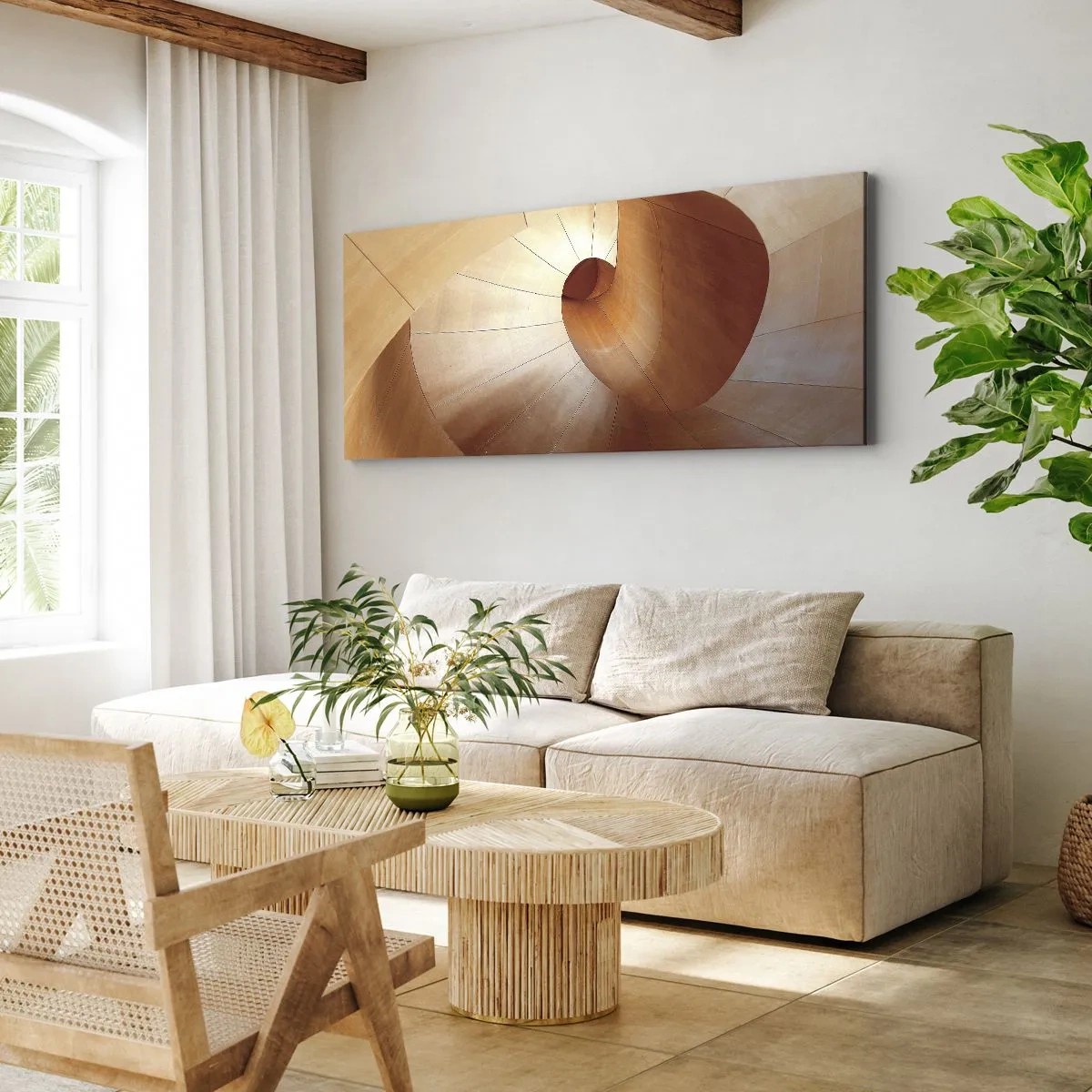 Bild auf Leinwand - Leinwandbild - Architektonische Serpentine - 100x40 cm