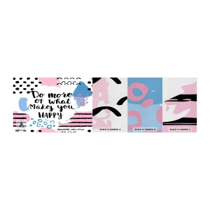 Fototapeten Muster Premium Canvas - Wie man glücklich wird - Bejahung, Maxime, Wörter - 100x30 cm