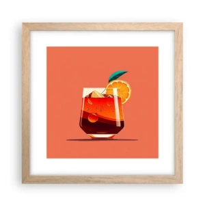 Poster in einem Rahmen aus heller Eiche - Sommerliche Erfrischung - 30x30 cm