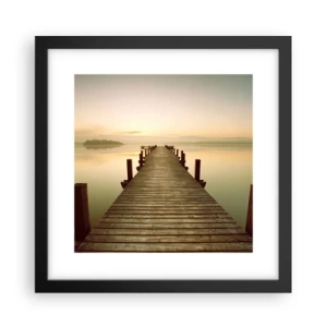 Poster in einem schwarzem Rahmen - Tagesanbruch, Morgendämmerung, Licht - 30x30 cm