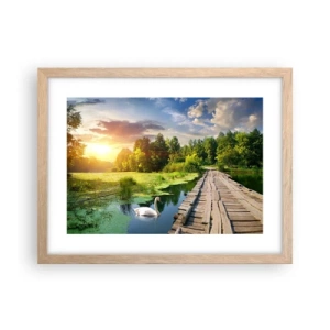 Poster in einem Rahmen aus heller Eiche - Sommer, Sommer überall - 40x30 cm