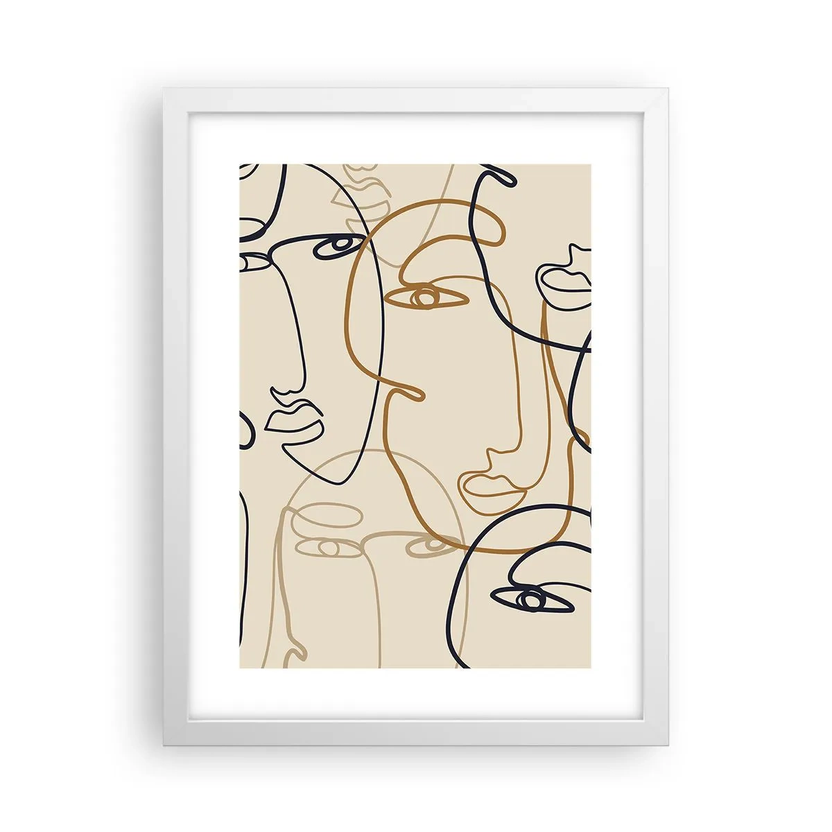 Poster in einem weißen Rahmen - Das Porträt wird multipliziert - 30x40 cm