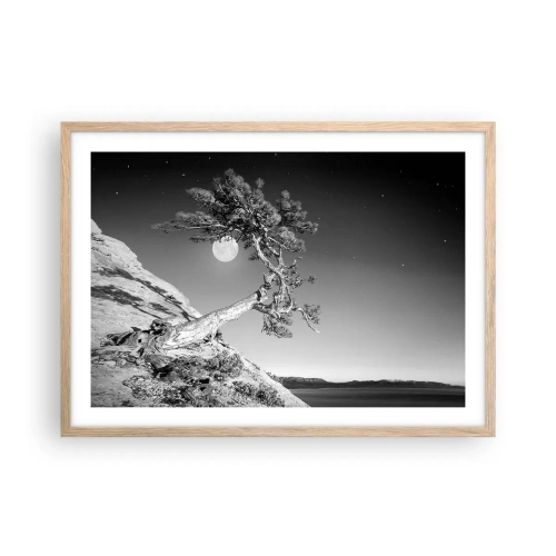 Poster in einem Rahmen aus heller Eiche - Siegreiche Kämpferin - 70x50 cm