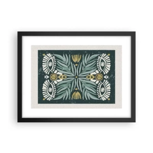 Poster in einem schwarzem Rahmen - Wie ein Volksausschnitt - 40x30 cm