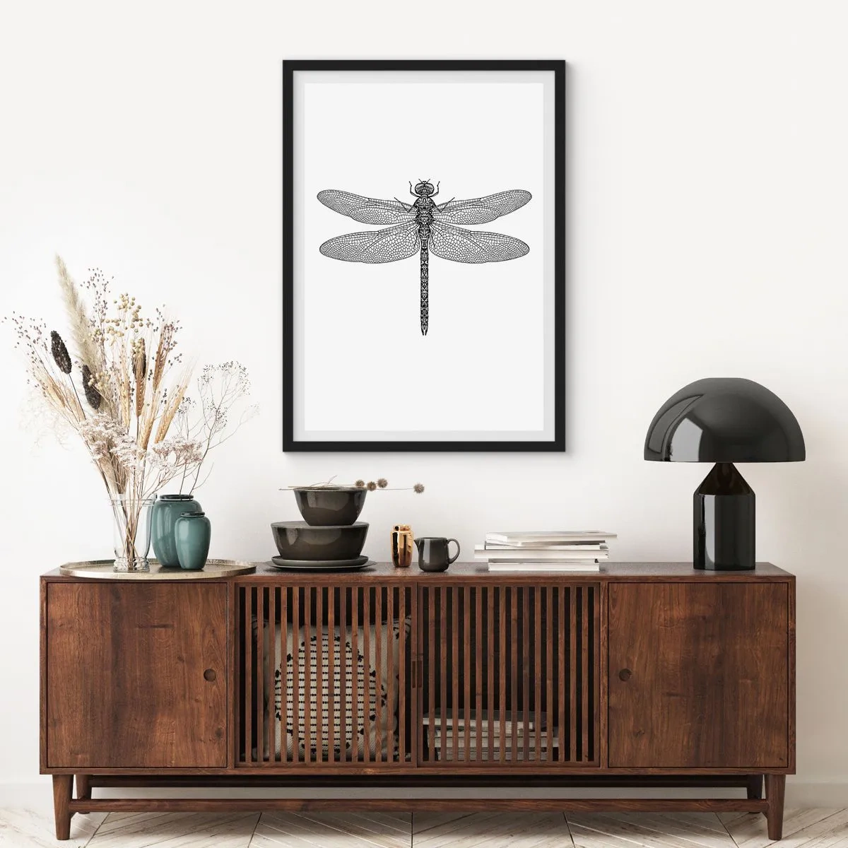 Poster in einem schwarzem Rahmen - Präzision der Natur - 70x100 cm