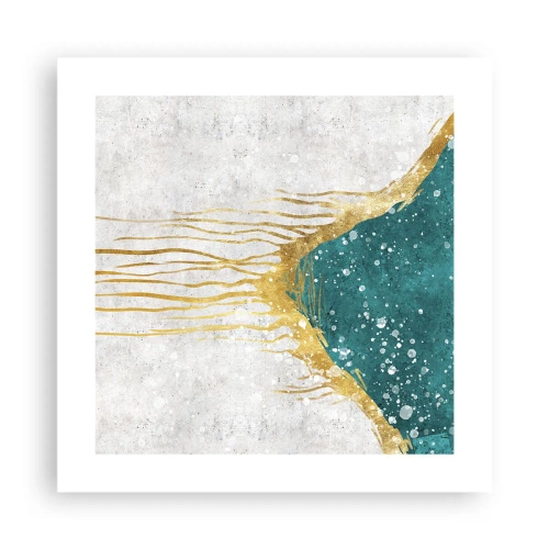 Poster - Goldene Flut - 40x40 cm