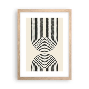 Poster in einem Rahmen aus heller Eiche - In einem Moment ... - 30x40 cm