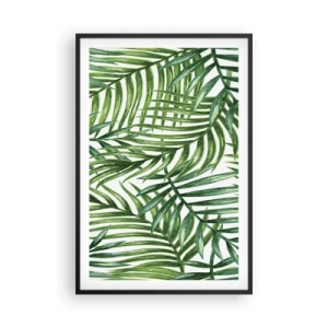 Poster in einem schwarzem Rahmen - Unter dem grünen Baldachin - 61x91 cm