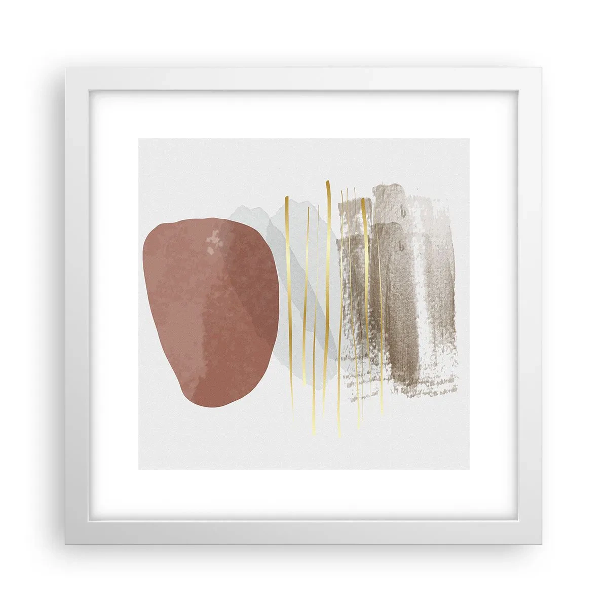 Poster in einem weißen Rahmen - Abstrakte Kolonnade - 30x30 cm