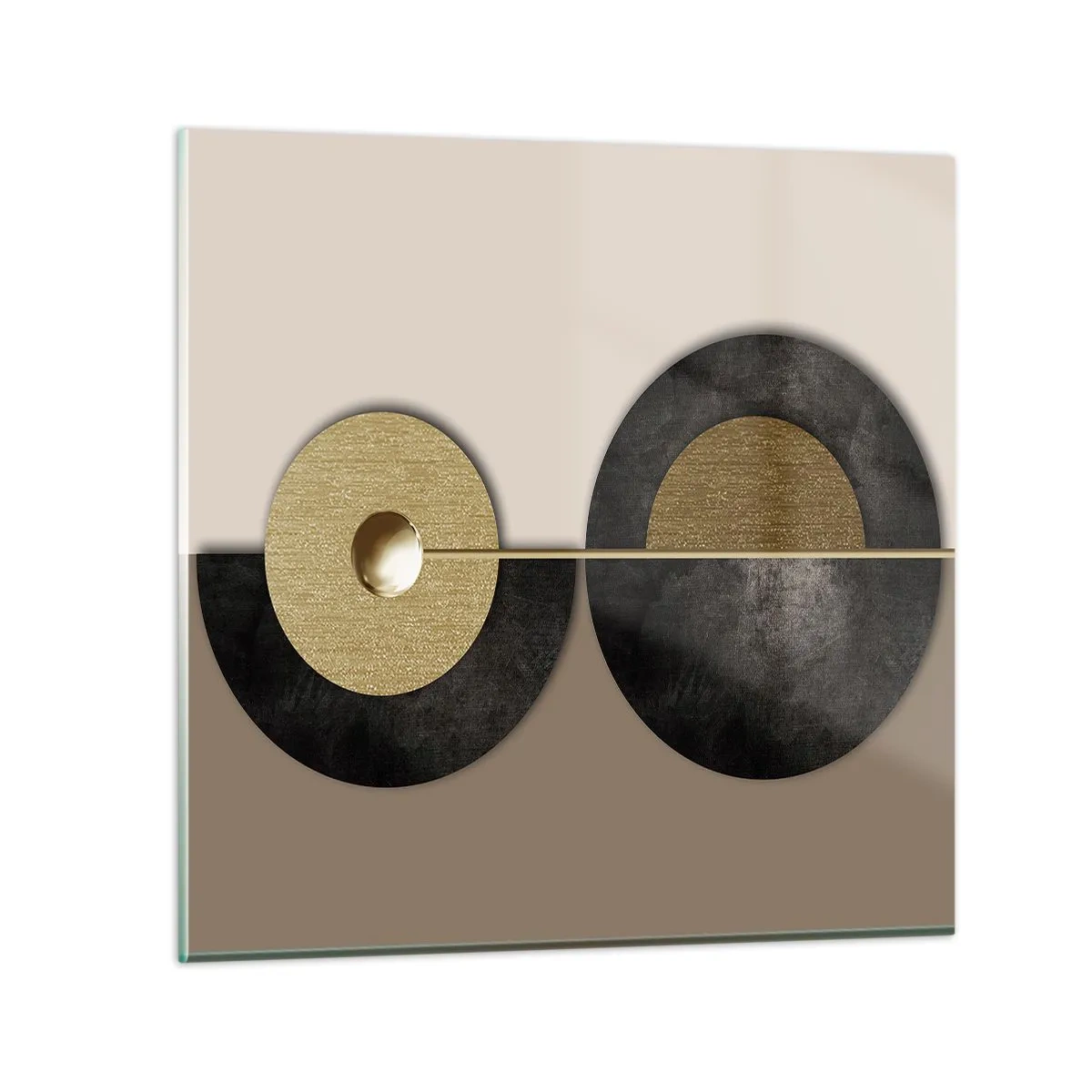 Glasbild - Bild auf glas - Variationen rund um den Kreis - 70x70 cm