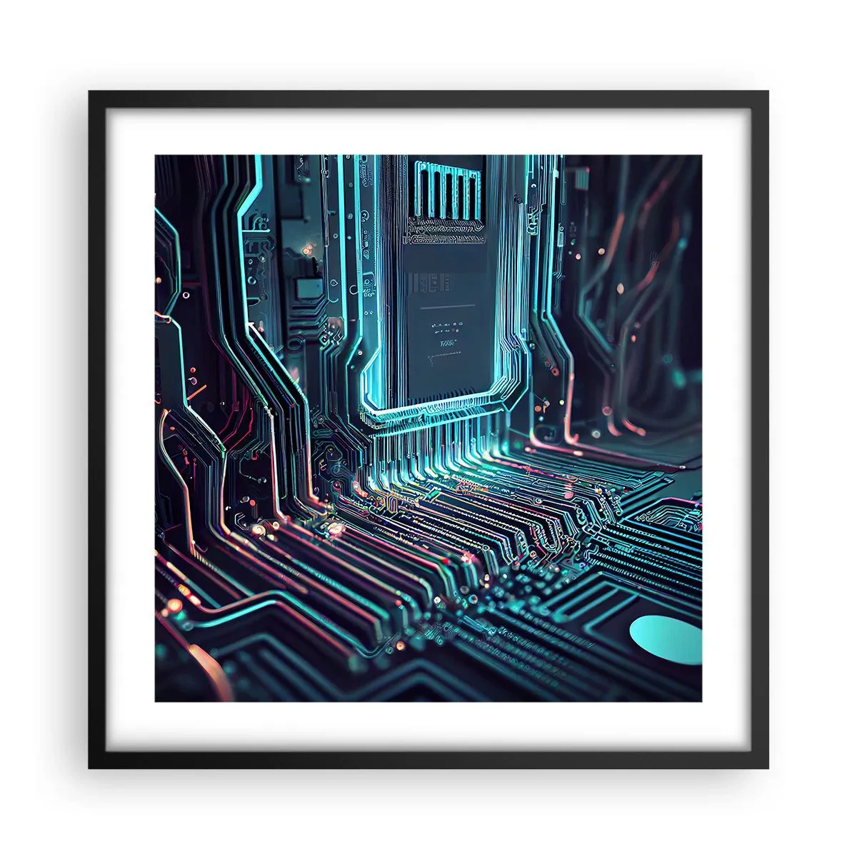 Poster in einem schwarzem Rahmen - Ich denke nur… - 50x50 cm