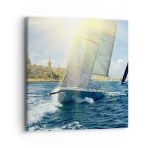 Bild auf Leinwand - Leinwandbild - Es ist Zeit die Stadt zu verlassen - 40x40 cm