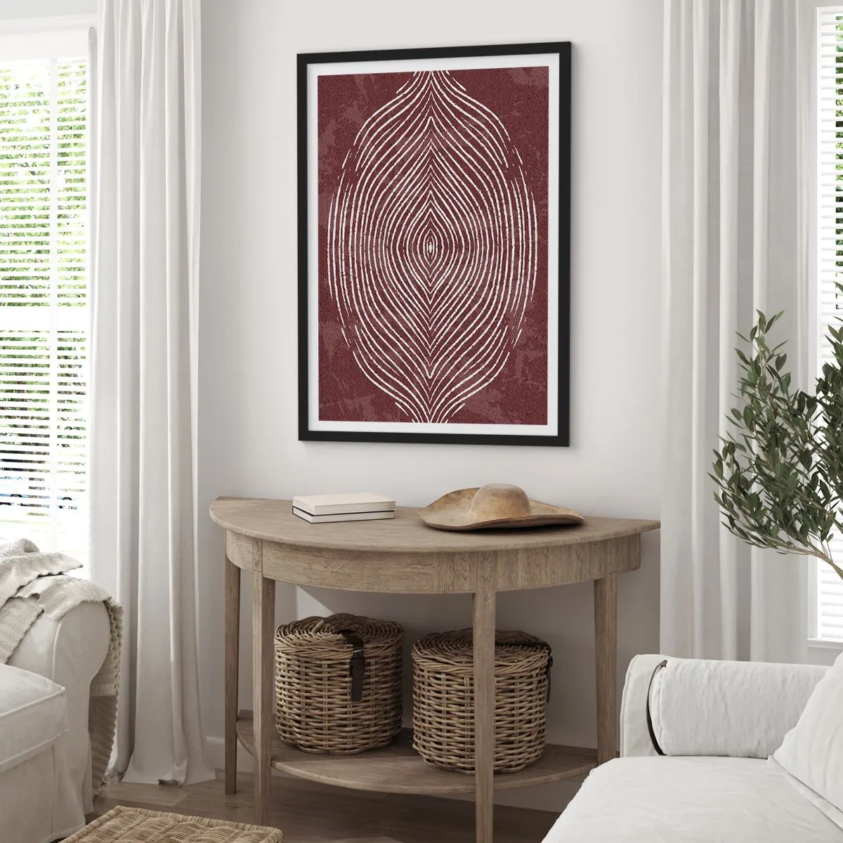 Poster in einem schwarzem Rahmen - Der Raum spricht - 40x50 cm