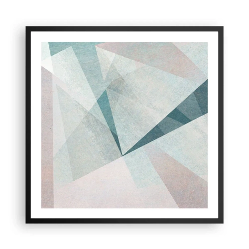 Poster in einem schwarzem Rahmen - Einfach aber dynamisch - 60x60 cm