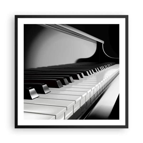 Poster in einem schwarzem Rahmen - Harmonie von Formen und Farben - 60x60 cm