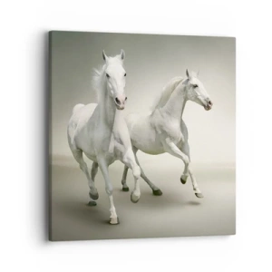 Bild auf Leinwand - Leinwandbild - Weiße Macht! - 40x40 cm