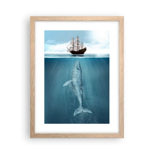 Poster in einem Rahmen aus heller Eiche - Es ist besser, es nicht zu wissen - 30x40 cm