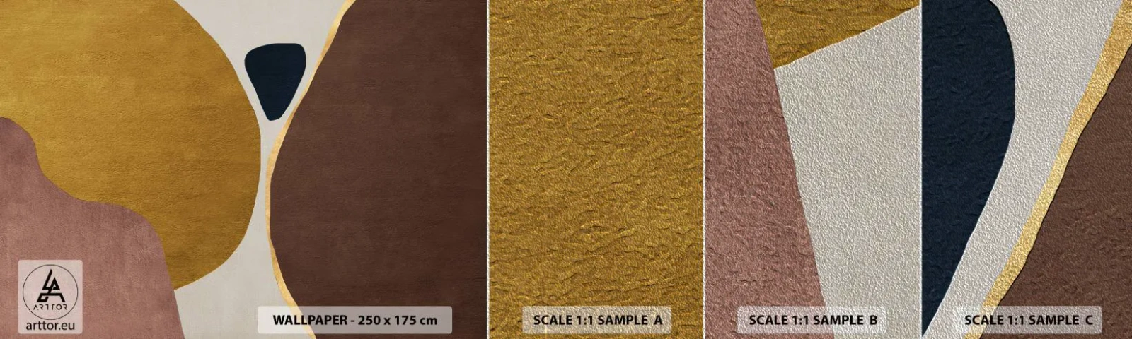 Fototapeten Muster Premium Sand - Abstraktion – ein Ort im Raum - Abstraktion, Minimalismus, Formen - 100x30 cm