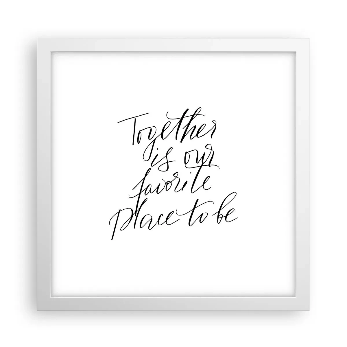 Poster in einem weißen Rahmen - Fühlst du das auch? - 30x30 cm