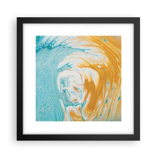 Poster in einem schwarzem Rahmen - Pastellwirbel - 30x30 cm