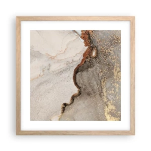 Poster in einem Rahmen aus heller Eiche - An der Grenze der Farben - 40x40 cm