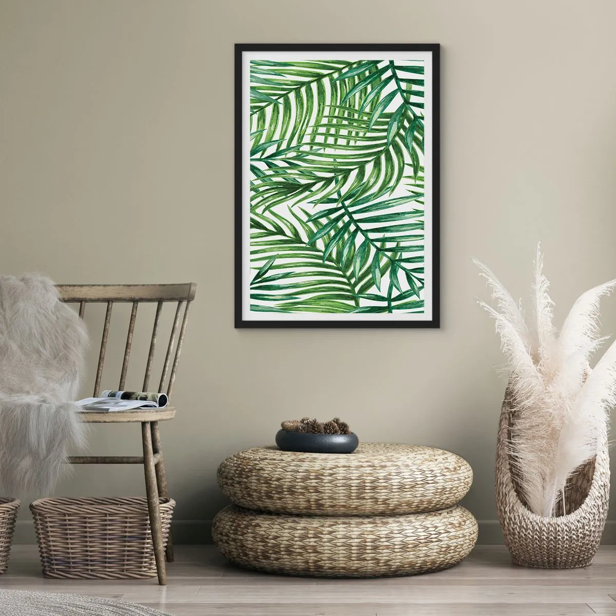 Poster in einem schwarzem Rahmen - Unter dem grünen Baldachin - 70x100 cm