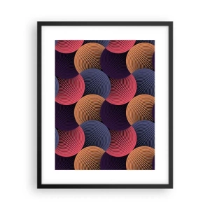 Poster in einem schwarzem Rahmen - Im kreisenden Rhythmus - 40x50 cm