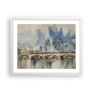 Poster in einem weißen Rahmen - London in seiner ganzen Pracht - 50x40 cm