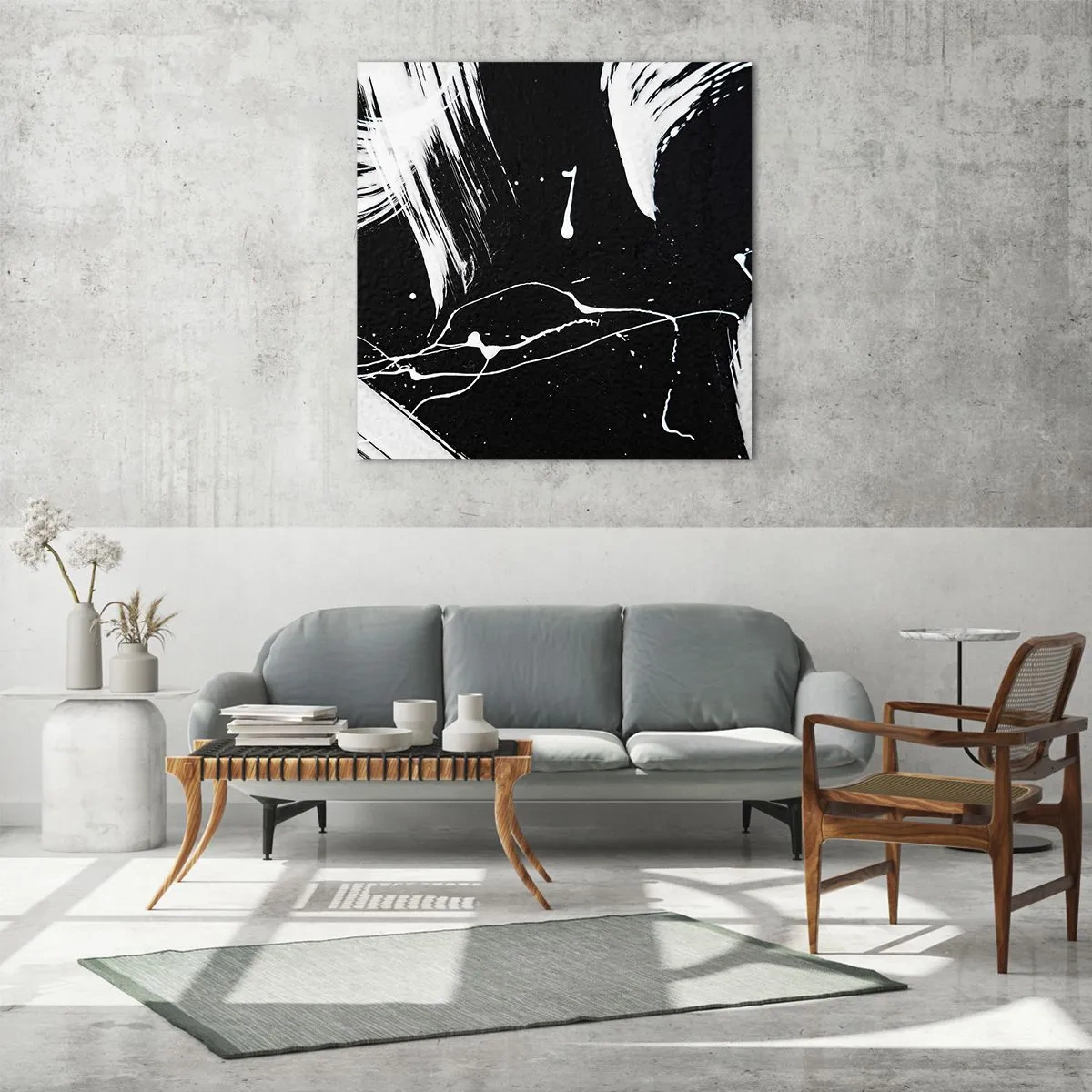 Glasbild - Bild auf glas - Dunkelheit durchbrechen - 70x70 cm