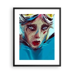Poster in einem schwarzem Rahmen - Strassenkämpferin - 40x50 cm