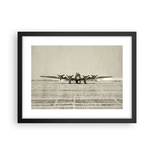 Poster in einem schwarzem Rahmen - Wie immer bereit - 40x30 cm