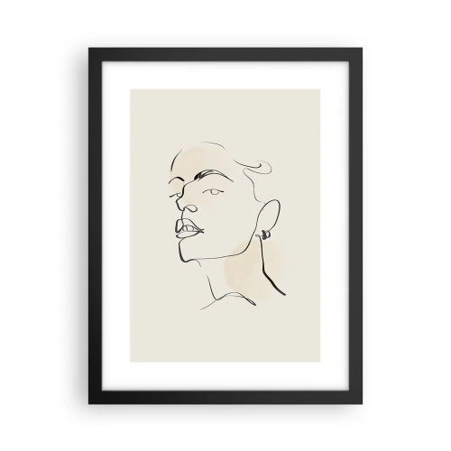 Poster in einem schwarzem Rahmen - Ein stolzer Blick - 30x40 cm